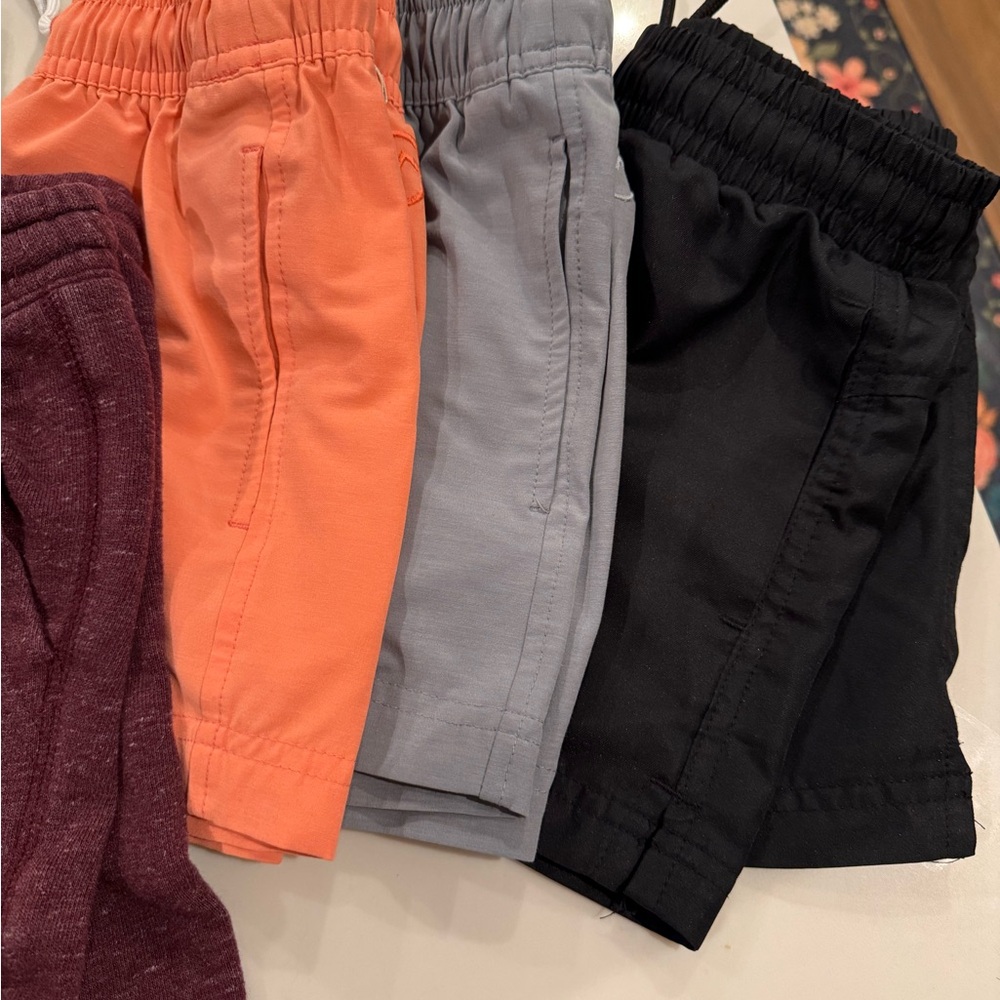 Bundle 10 size 6/7 Shorts- Orange, Gray, Black denim, blue and khaki